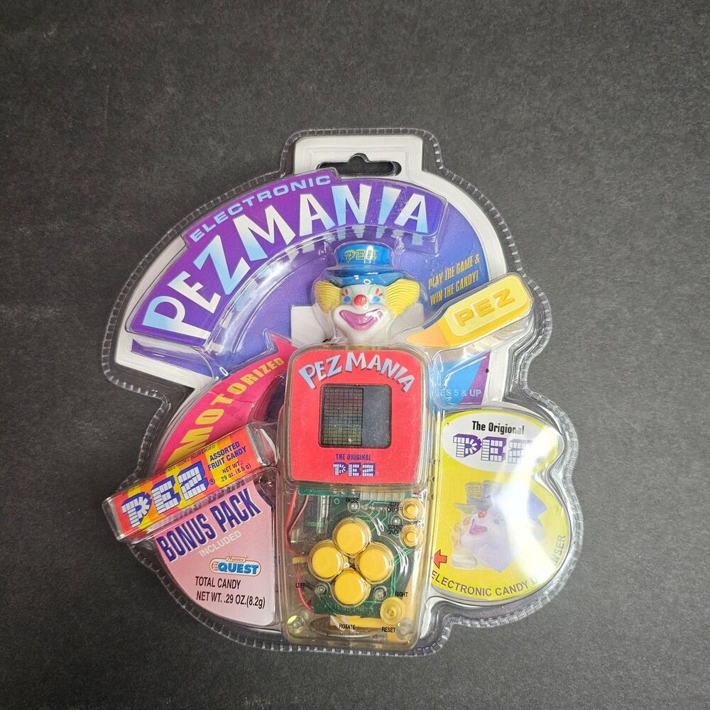 Electronic Pezmania Pez Candy Dispenser Vtg 1999 Tetris Game New